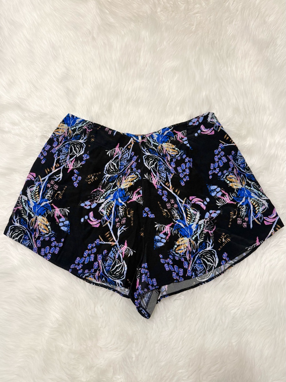 Free People Vibrant Colorful Floral Shorts